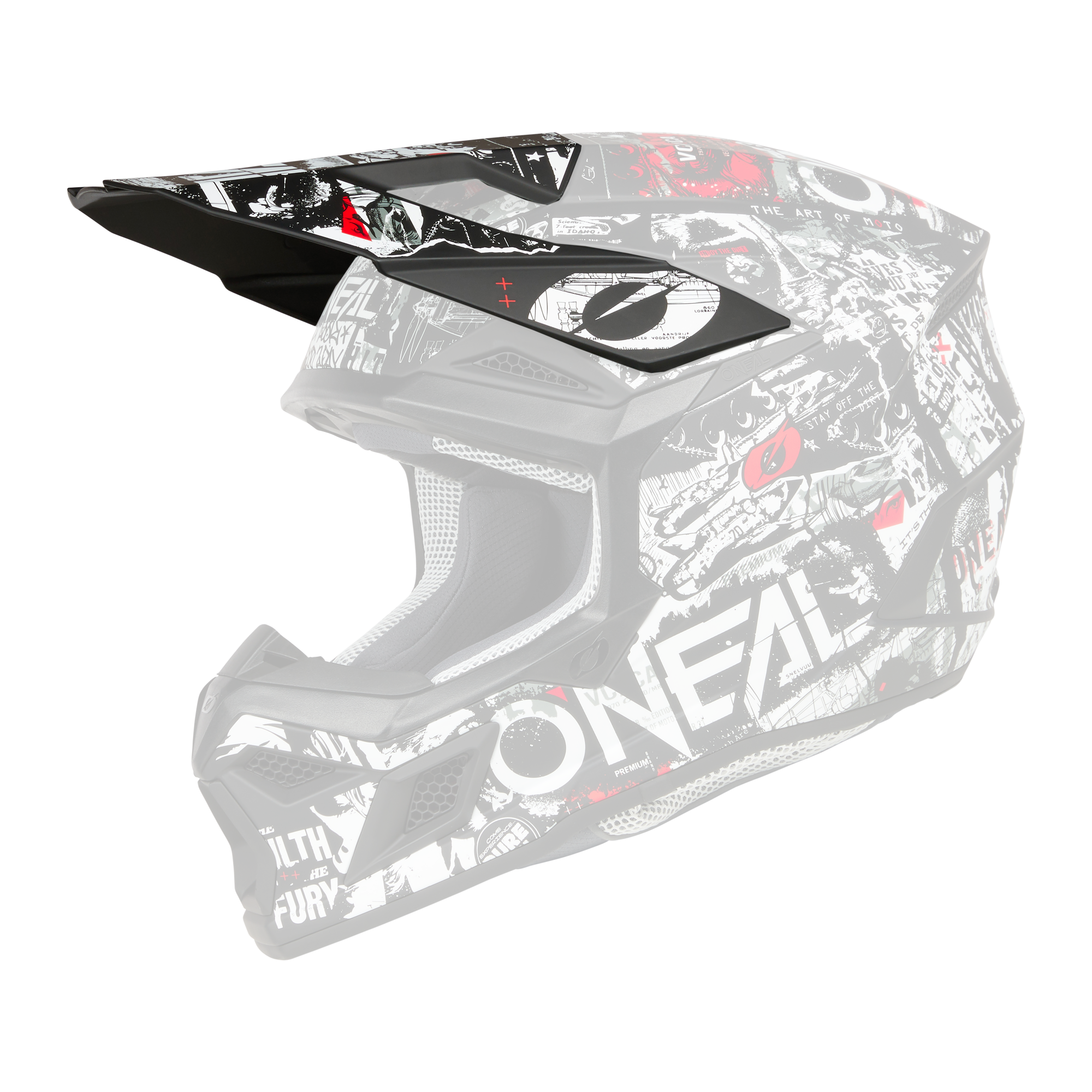 O'Neal Replacement 3 SRS Attack Black/White Visor