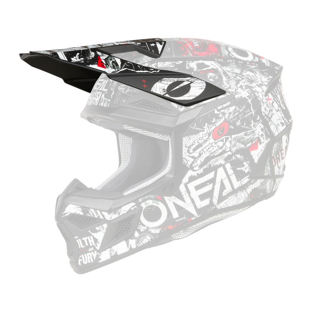 O'Neal Replacement 3 SRS Attack Black/White Visor