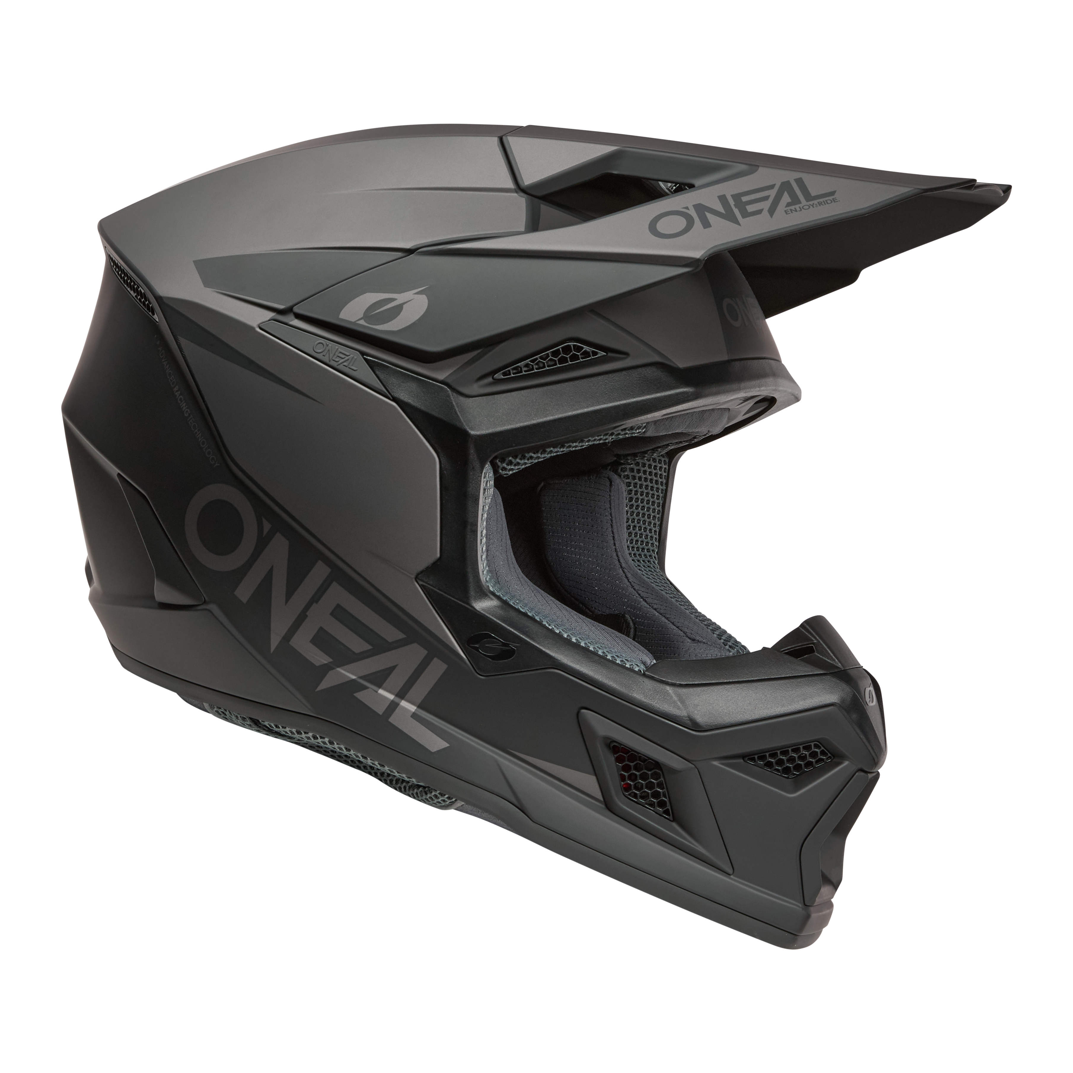 O'Neal 3 SRS Helmet Solid Black/Gray