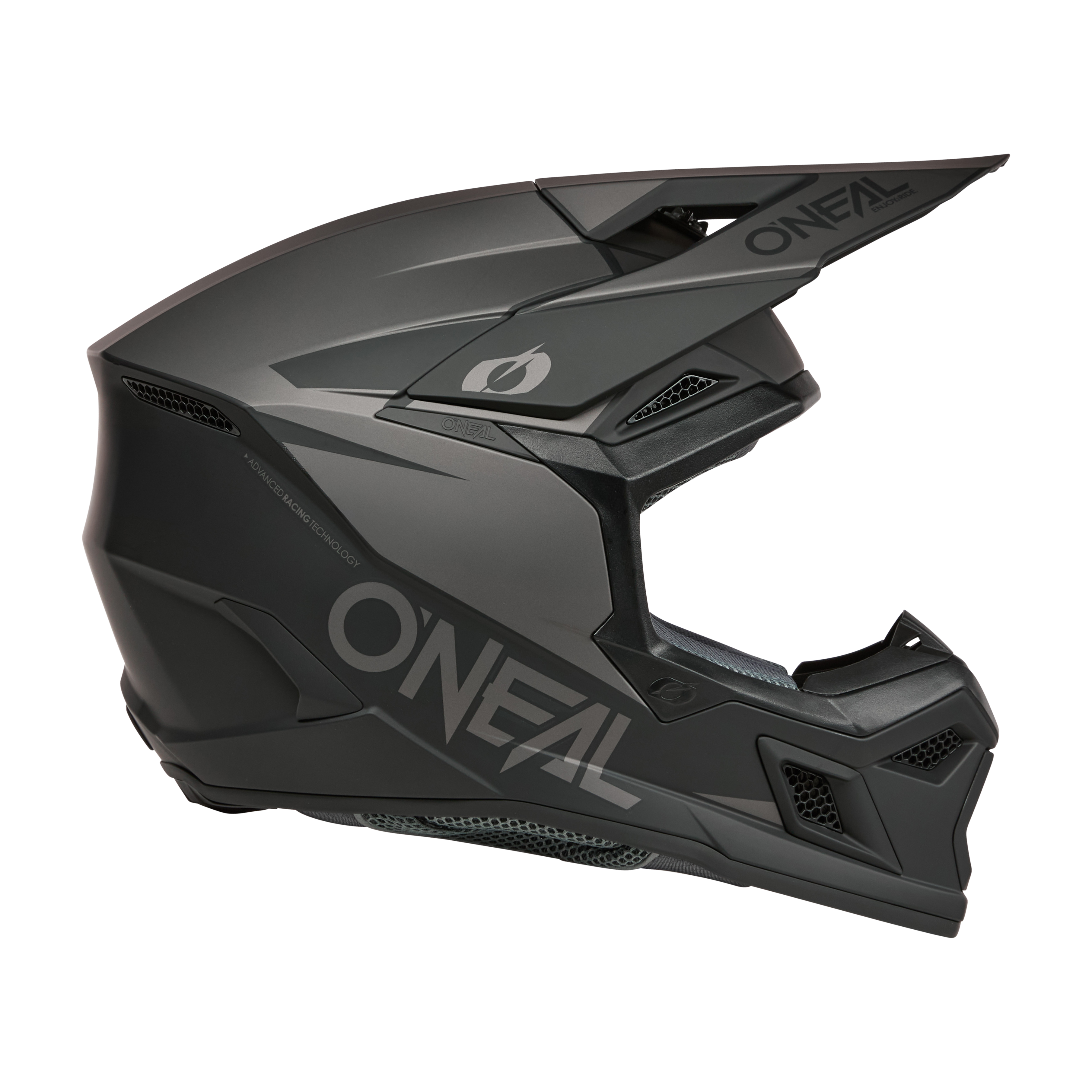 O'Neal 3 SRS Helmet Solid Black/Gray
