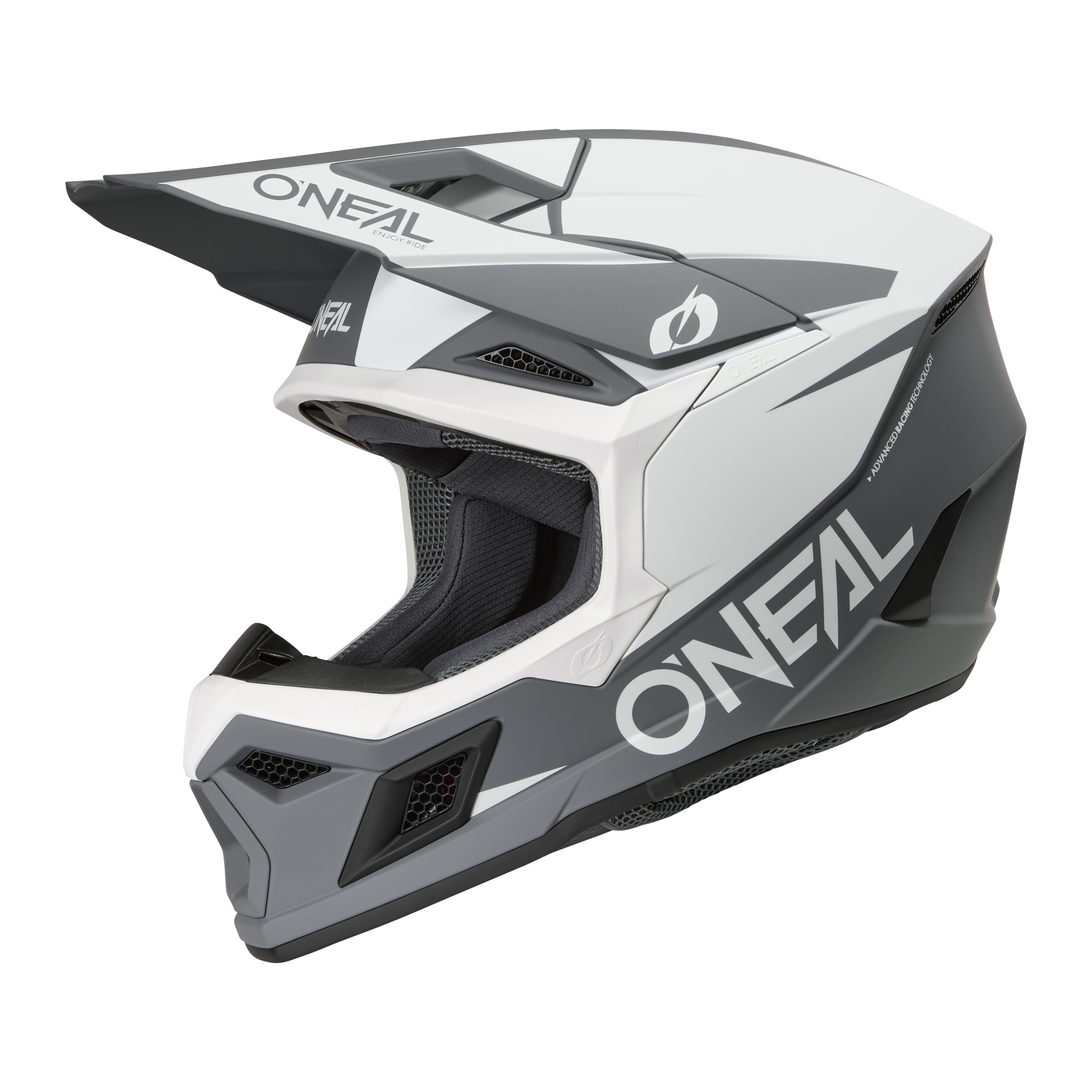 O'Neal 3 SRS Helmet Solid White/Black