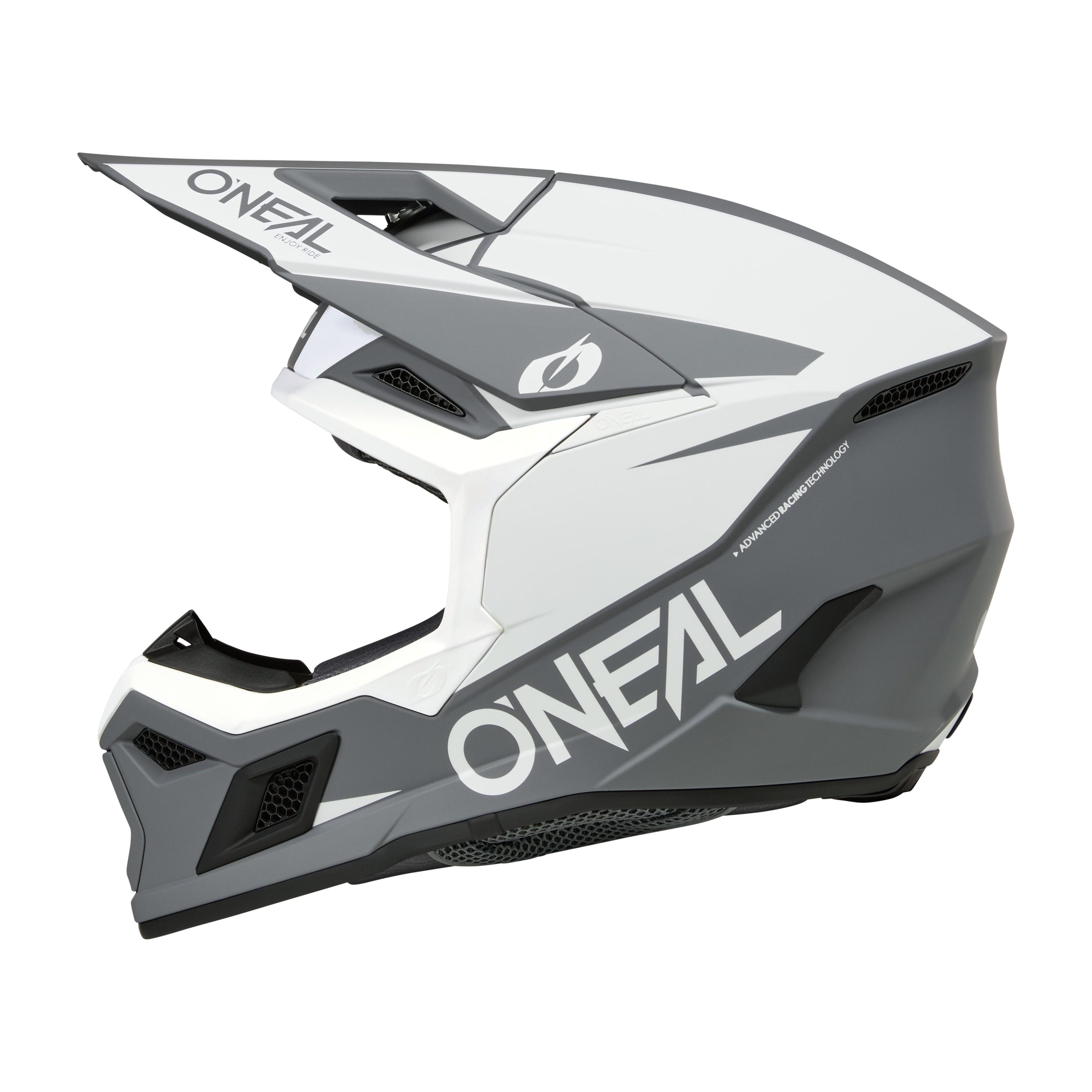 O'Neal 3 SRS Helmet Solid White/Black