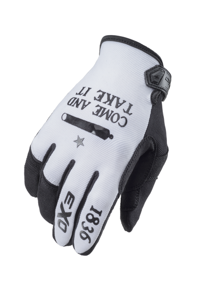 MOTO-FLEX GLOVES LONE STAR WHITE/BLACK