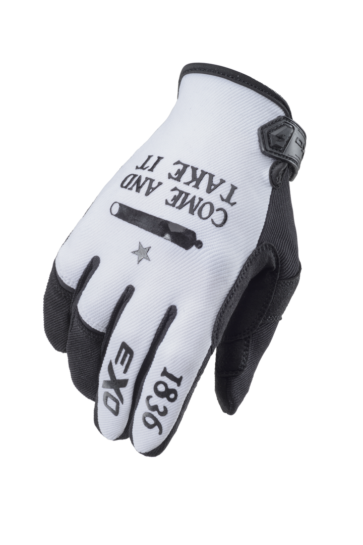 MOTO-FLEX GLOVES LONE STAR WHITE/BLACK