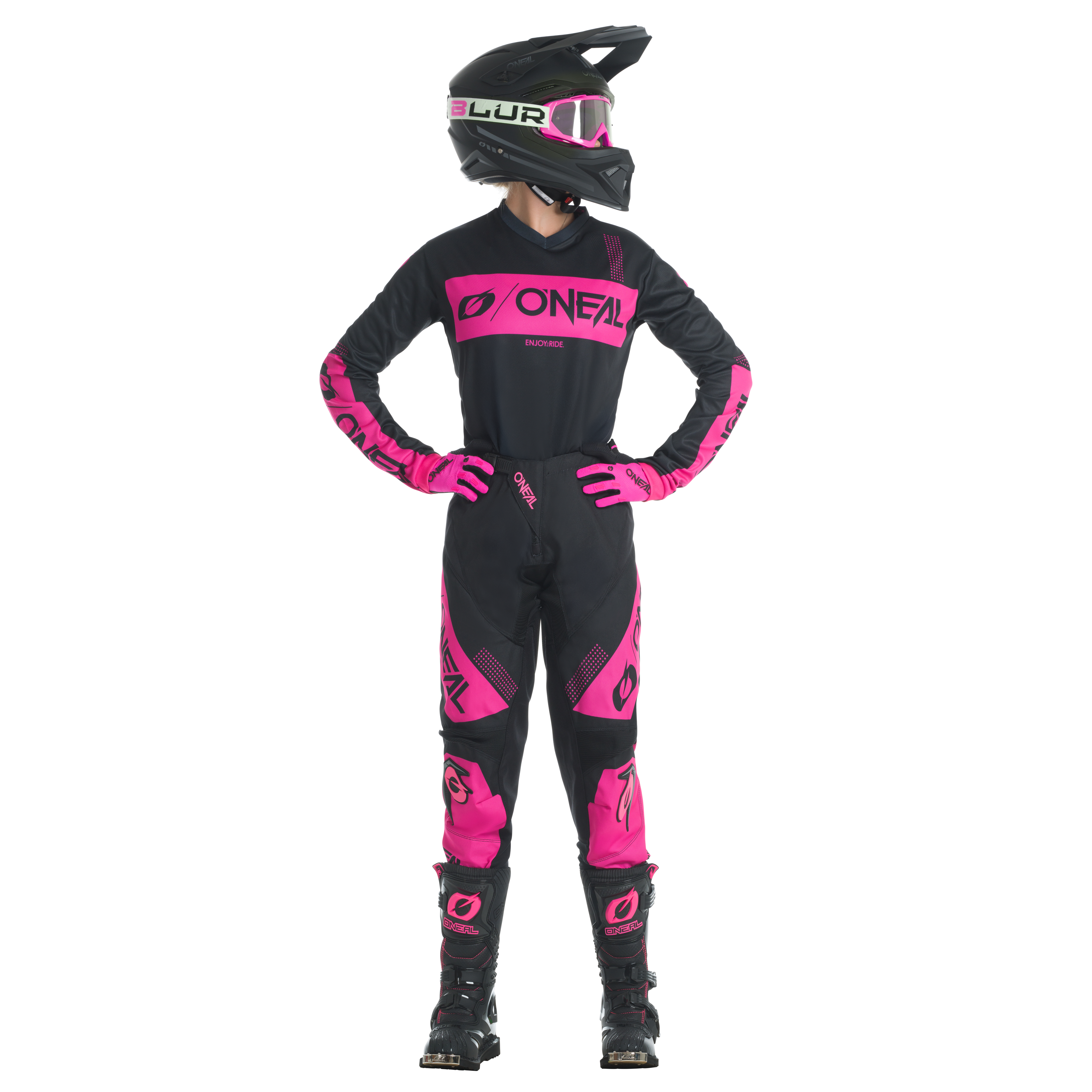 O'NEAL Women's Element Racewear Jersey Black/Pink