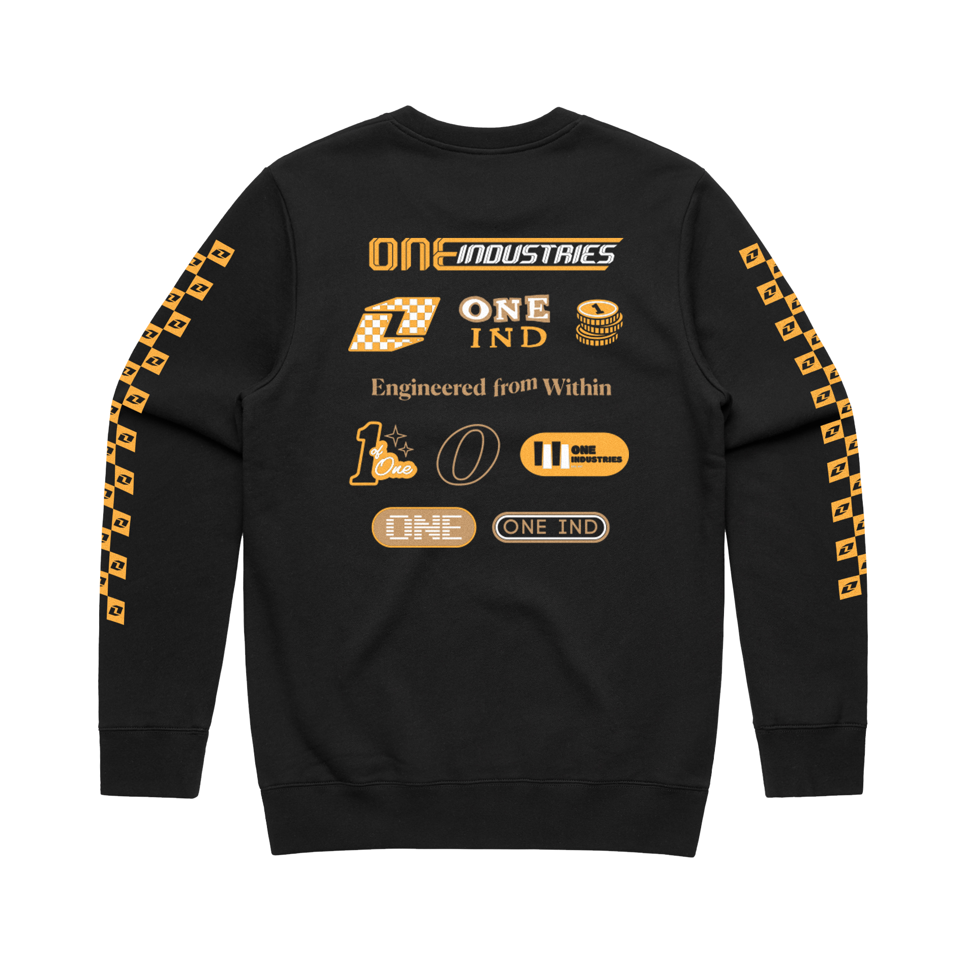One Industries COMPILATION - BLACK CREW NECK