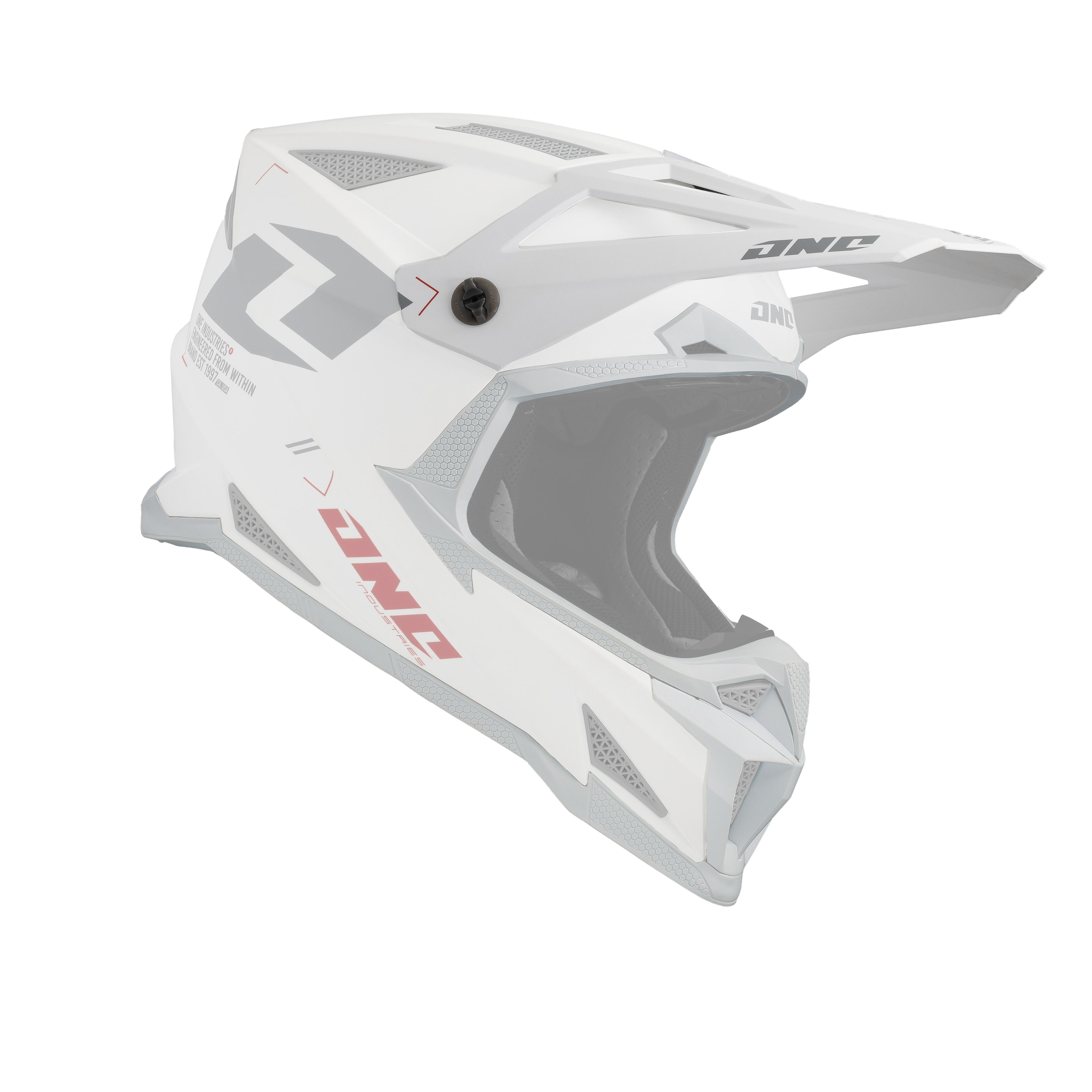 One Industries REPLACEMENT X-297 VISOR FOCUS WHITE GRAY