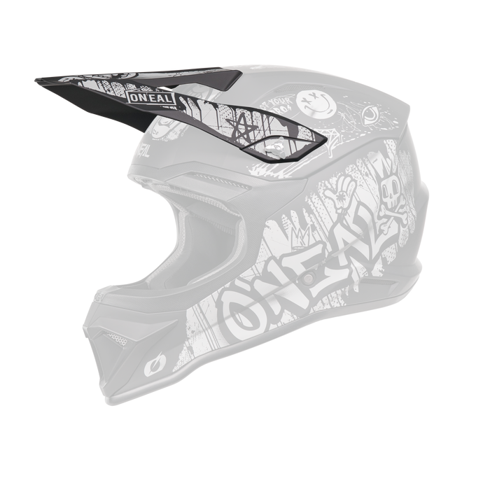 Replacement 4 SRS Rancid Black/Gray Helmet Visor