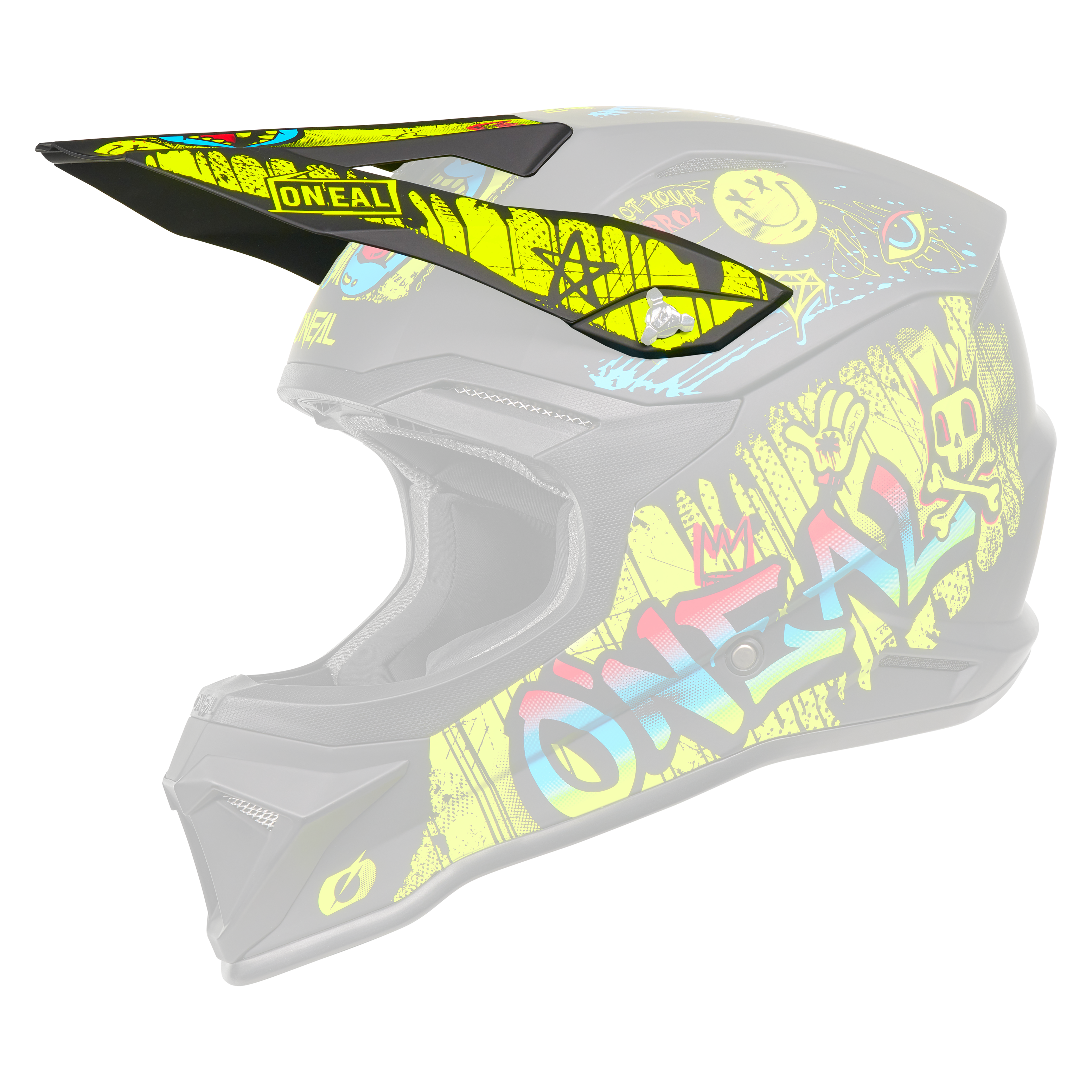 O'Neal Replacement 4 SRS Rancid Black/Neon Helmet Visor