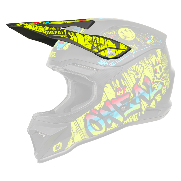 Replacement 4 SRS Rancid Black/Neon Helmet Visor