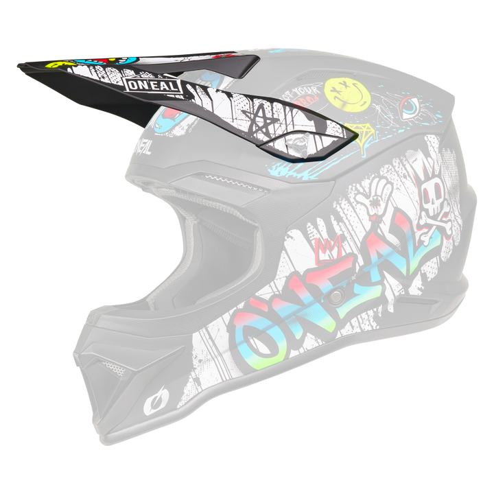 Replacement 4 SRS Rancid Black/White Helmet Visor