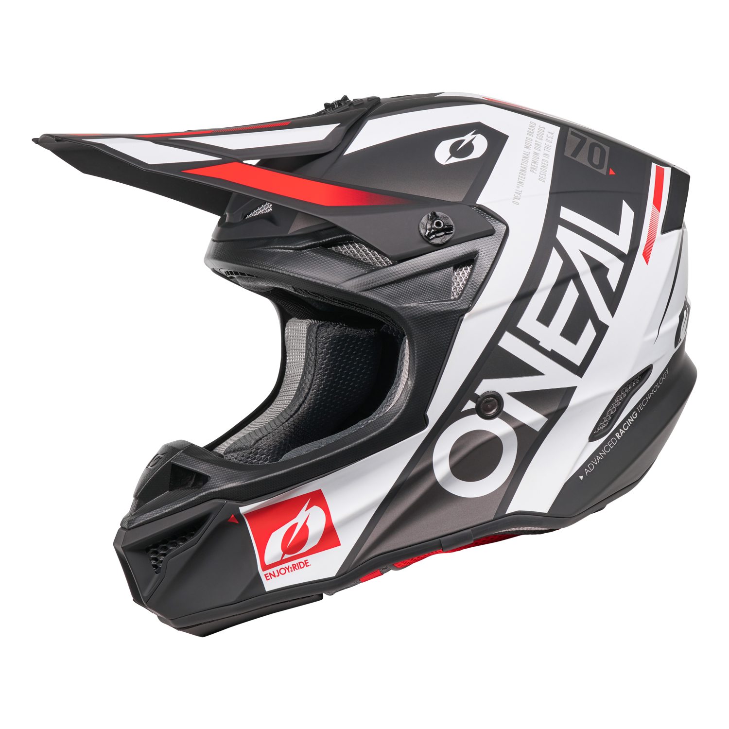 O'Neal 5 SRS Factor Helmet Black/White