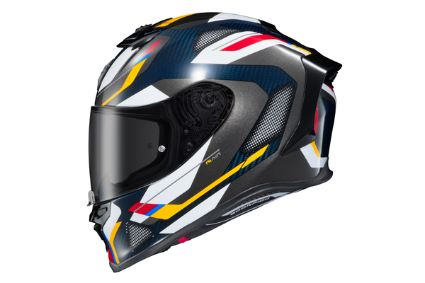 EXO-R1 AIR FULL FACE HELMET HYPERBOLIC BLU/WHT/RED
