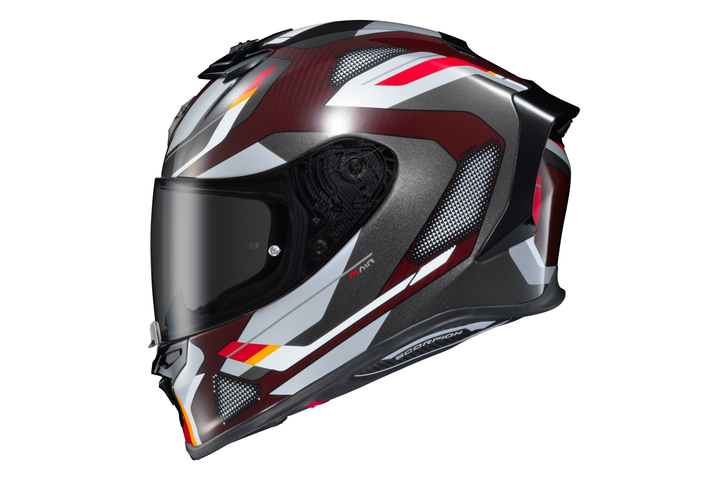 EXO-R1 AIR FULL FACE HELMET HYPERBOLIC RED/GRY/OR