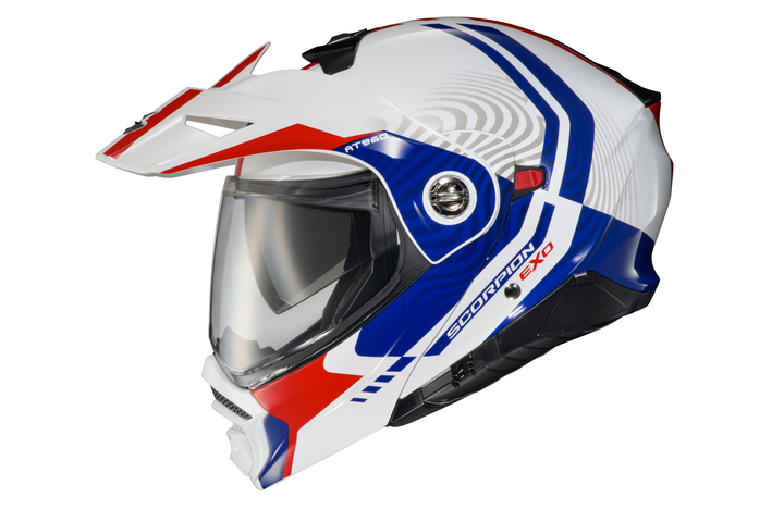 EXO-AT960 MODULAR HELMET WAVE FORM WHITE/BLUE/RED