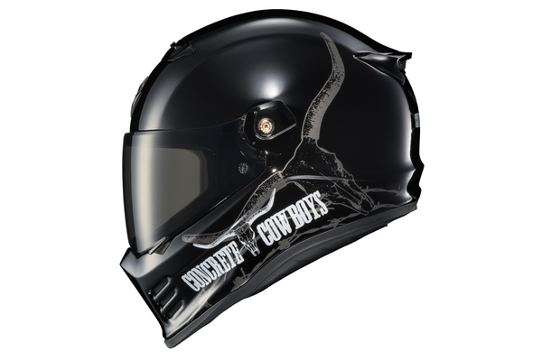 COVERT FX FULL FACE HELMET CONCRETE COWBOYS BLK