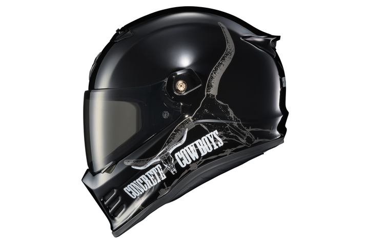 COVERT FX FULL FACE HELMET CONCRETE COWBOYS BLK
