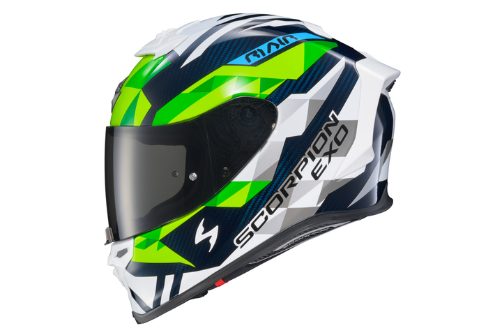 EXO-R1 AIR FULL FACE HELMET RASTOR WHT/GRN/BLUE