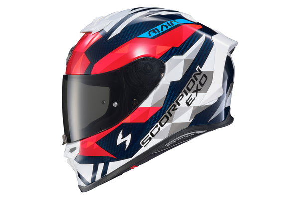 EXO-R1 AIR FULL FACE HELMET RASTOR RED/WHT/BLUE
