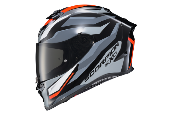EXO-R1 AIR FULL FACE HELMET RAVEN BLACK/RED/GREY