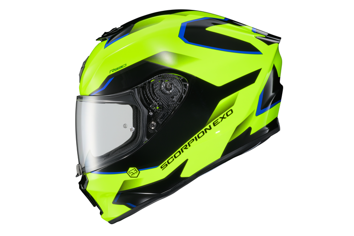 EXO-R330 FULL FACE HELMET FRACTAL HI-VIZ/BLACK/BLUE