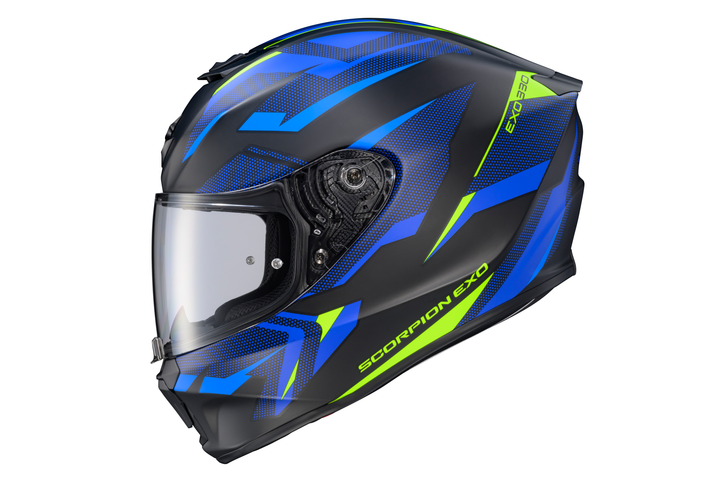 EXO-R330 FULL FACE HELMET SAGA BLACK/BLUE/HI-VIS