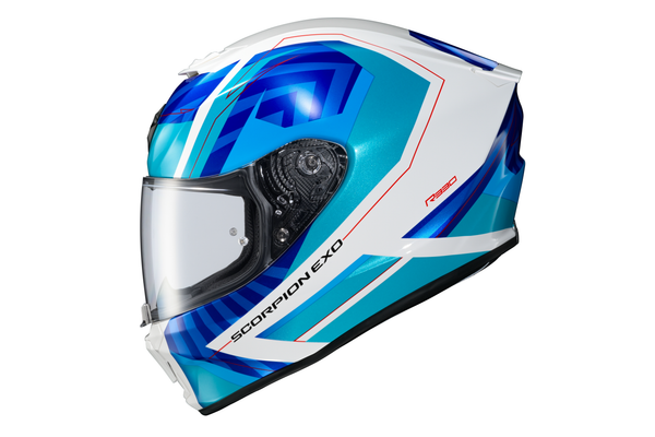 EXO-R330 FULL FACE HELMET IORN WHITE/BLUE/RED