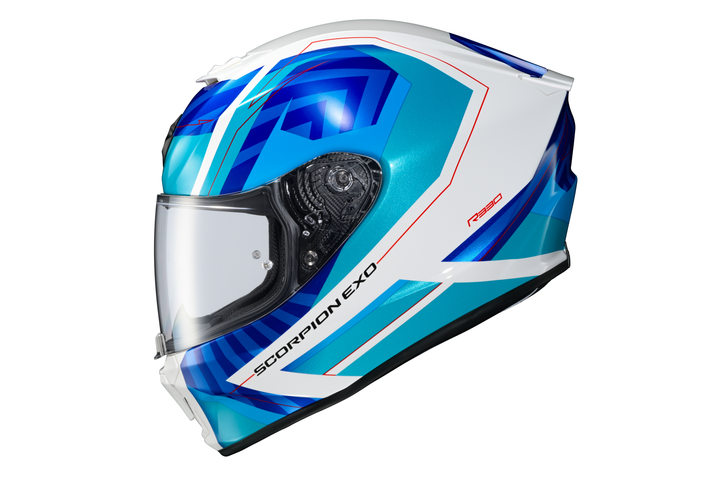 EXO-R330 FULL FACE HELMET IORN WHITE/BLUE/RED
