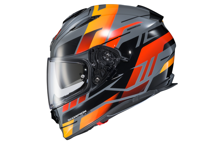 RYZER FULL-FACE HELMET ADRENALINE CEMENT/BLACK/ORANGE