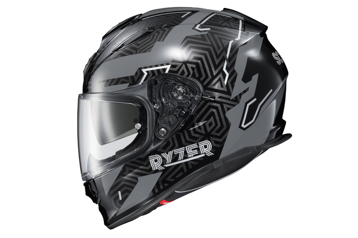 RYZER FULL-FACE HELMET NEURO CEMENT/BLACK/GREY