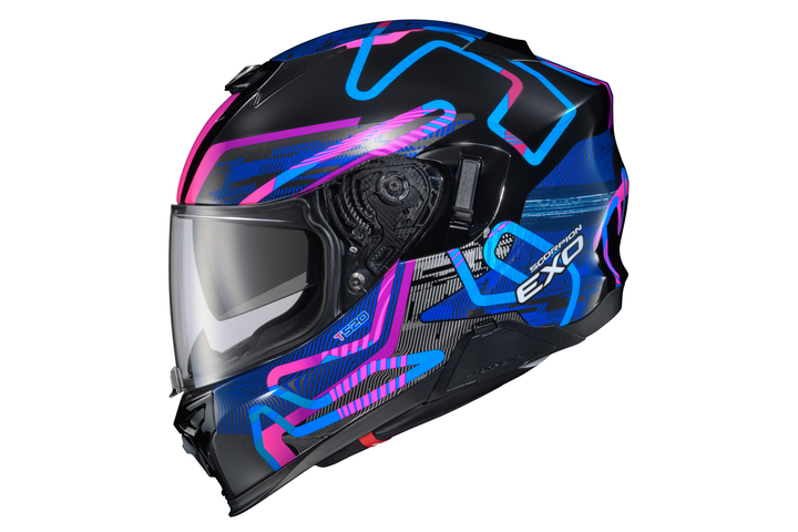 EXO-T530 HELMET PILOT BLACK/BLUE/PINK