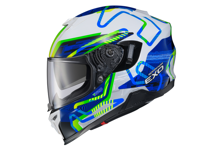 EXO-T530 HELMET PILOT WHITE/BLUE/GREEN