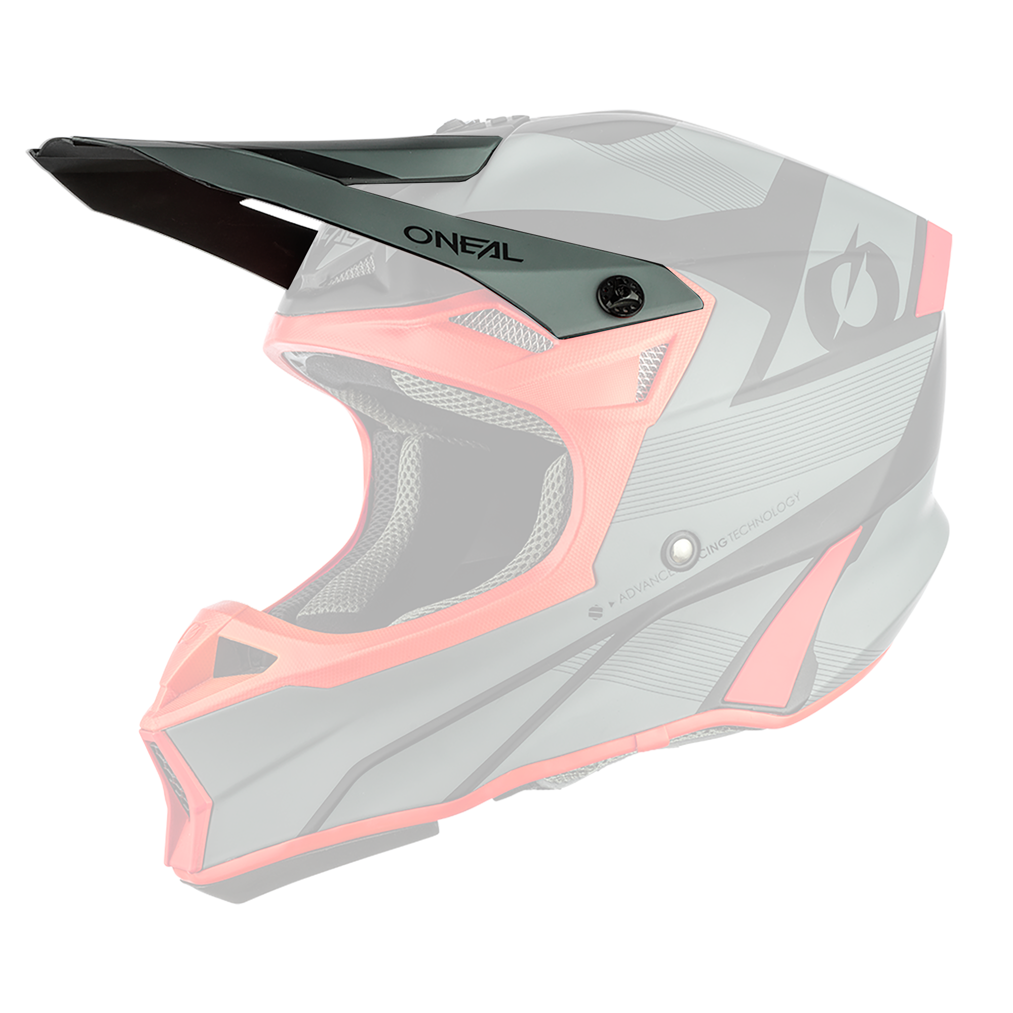 O'Neal Replacement 10 SRS Compact Gray/Red Helmet Visor