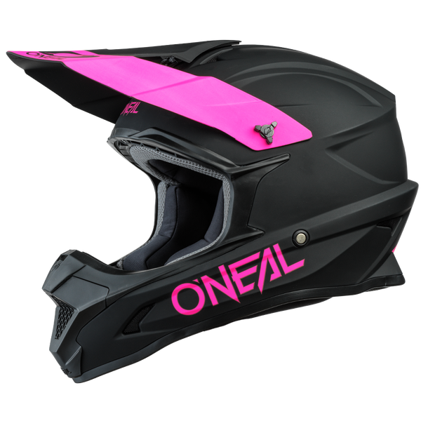 1 SRS Solid Helmet Black/Pink