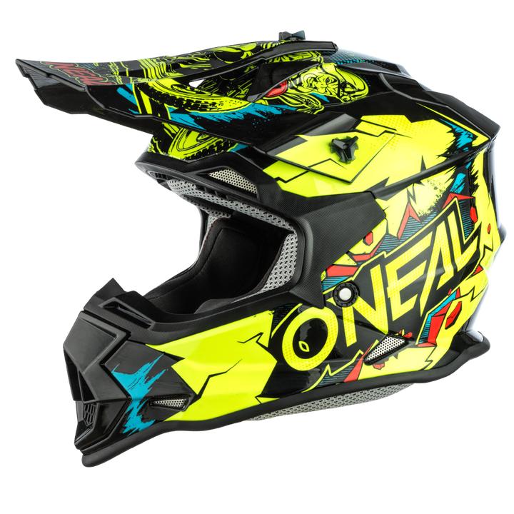 2 SRS Youth Villain Helmet Neon Yellow